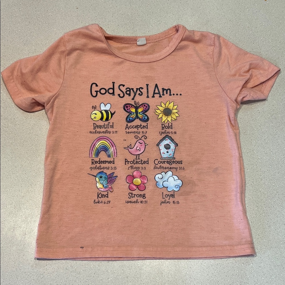 Kids Inspirational Graphic T-Shirt - Orange